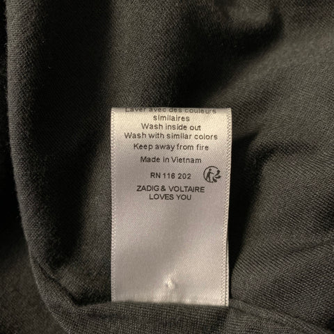 ZADIG & VOLTAIRE Size S Gold Polyamide Metallic Zip Up Jacket