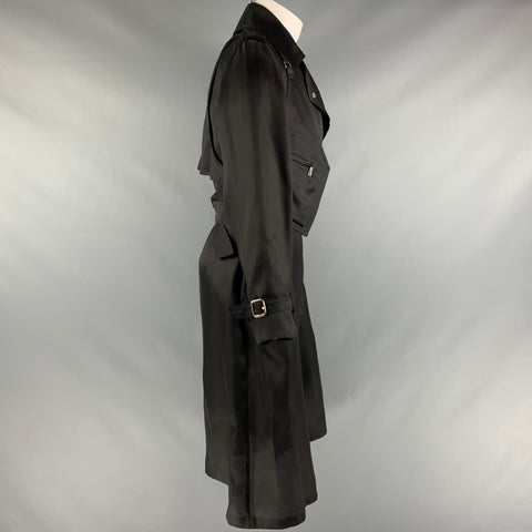 MAX MARA Size 8 Black Acetate Blend Coat