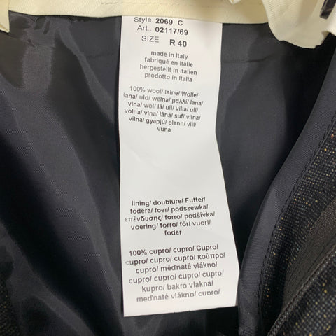 PAUL SMITH Size 40 Black Gold Heather Wool Notch Lapel Suit