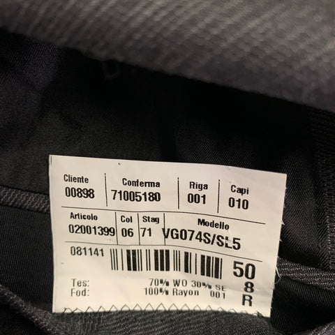 LOUIS VUITTON Veste de sport en laine et soie gris à motifs tourbillons Taille 40