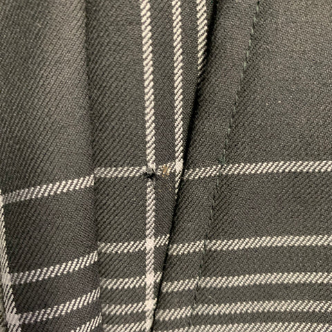 V2 by VERSACE Size 36 Black Grey Plaid Wool Straight Zip Fly Dress Pants