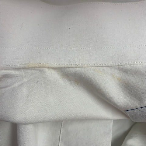BRIONI Size M White Silver Stripe Cotton Tuxedo Formal Long Sleeve Shirt