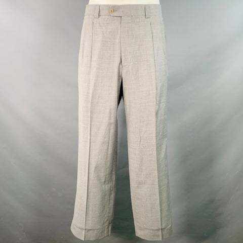 VERSACE Vintage Size 42 Grey Wool Notch Lapel Suit