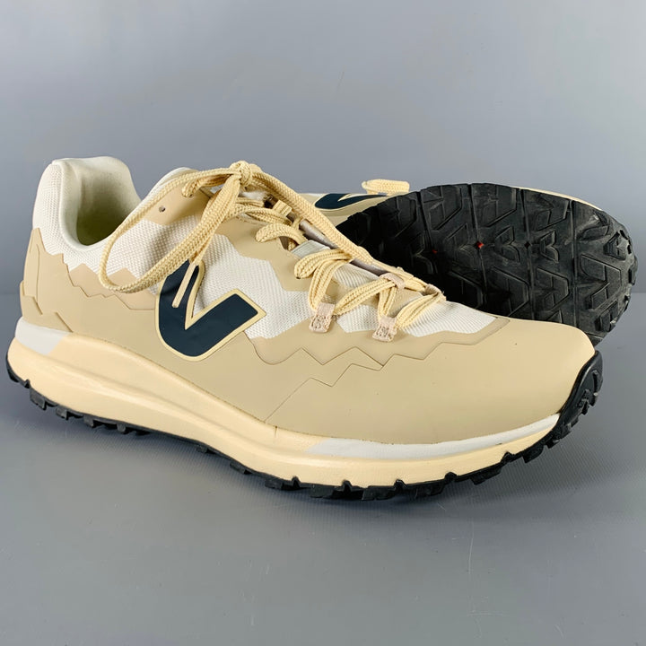 VEJA Size 9 Beige Navy Mixed Materials Sneakers
