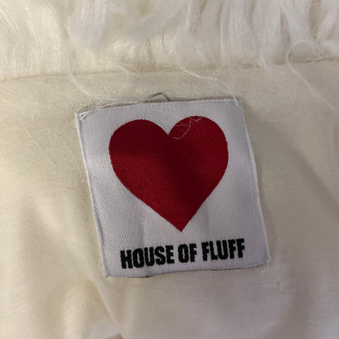HOUSE OF FLUFF Size M White Acrylic Blend Faux Fur Coat