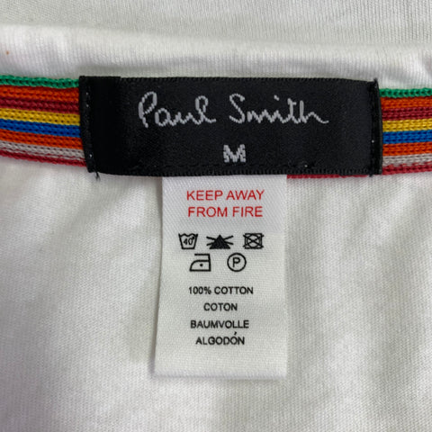 T-shirt PAUL SMITH taille M en coton blanc à col rond
