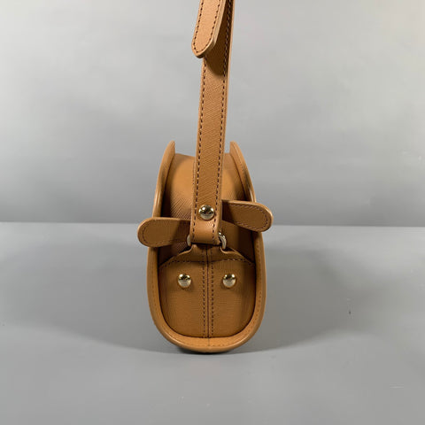 A.P.C. Beige Textured Leather Cross Body Handbag