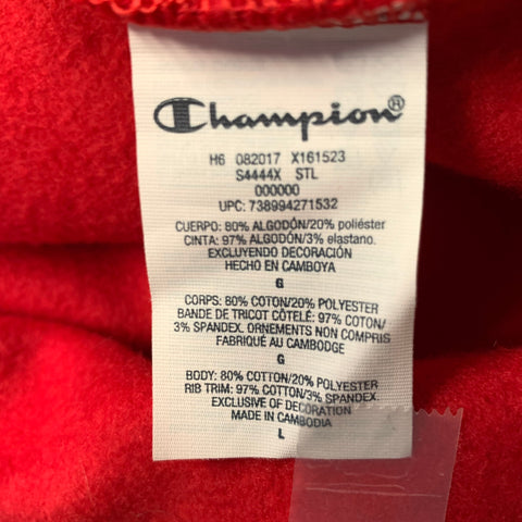SUPREME Size L Red Logo Cotton Polyester Hooded Jacket