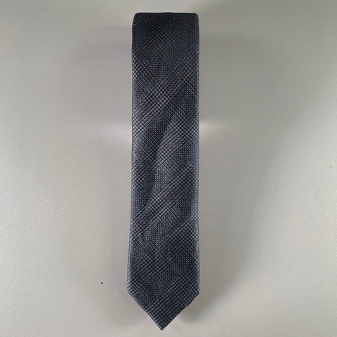 TITLE OF WORK Black Grey & White Glenplaid Silk Tie