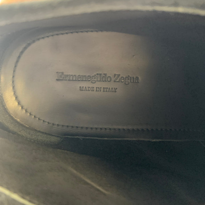 ERMENEGILDO ZEGNA Size 9.5 Navy Suede Chukka Boots