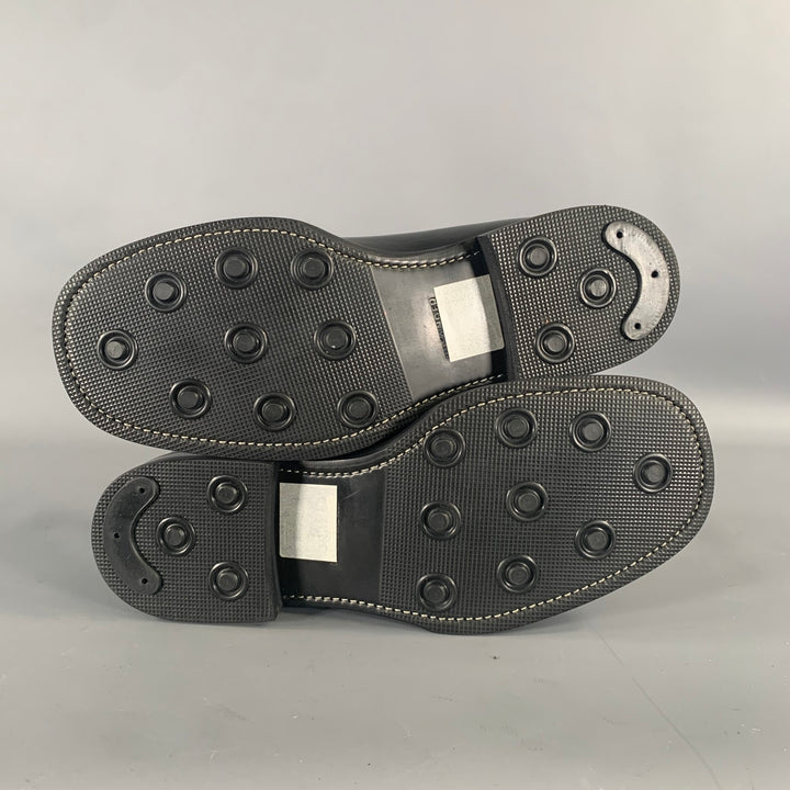 JIL SANDER Size 8 Black Leather Lace Up Shoes