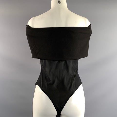SER.O.YA Size XL Black Polyester Blend Mesh Body suit Dress Top