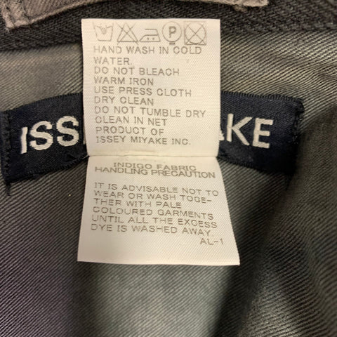 ISSEY MIYAKE Size XL Grey Black Ombre Cotton Denim Chore Jacket