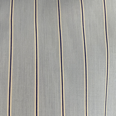 TURNBULL & ASSER Vintage Size L Blue Navy White Stripe Cotton French Cuff Long Sleeve Shirt
