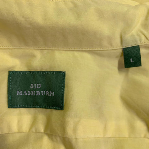 SID MASHBURN Size L Yellow Cotton One Pocket Long Sleeve Shirt
