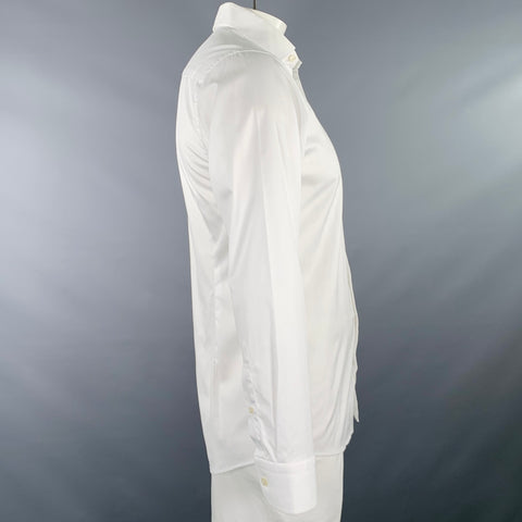 Chemise à manches longues en coton blanc ETON Taille M