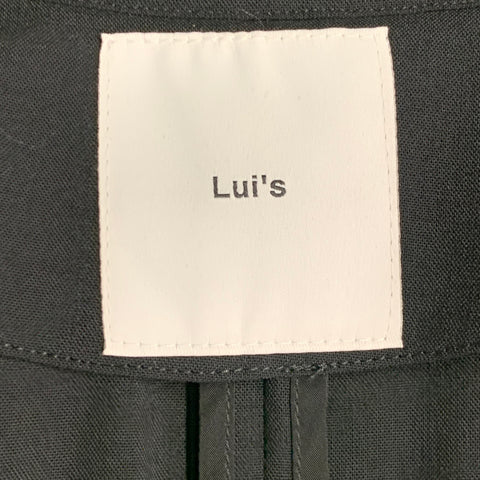 LUI'S Size XXL Black Open Sides Single Breasted Longline Vest