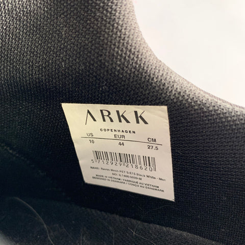 ARKK Size 10 -Raven Mesh- Black White Neoprene Slip On Sneakers