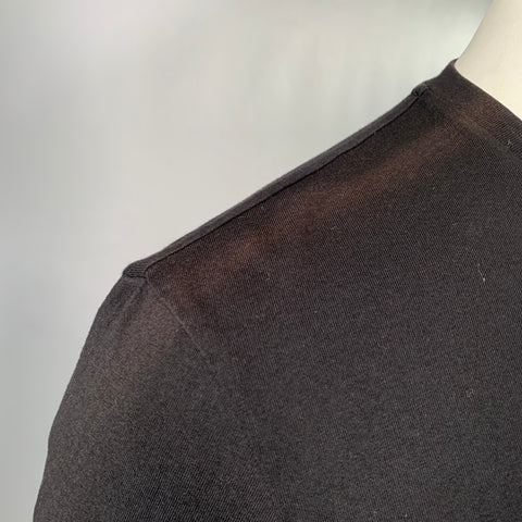 JUST CAVALLI Size L Black Brown Cotton Leopard Graphic Crew Neck T-Shirt