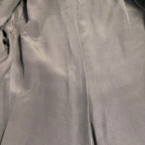 ZEYNEP ARCAY Size 2 Black Leather Lambskin Peak Lapel Jacket Blazer