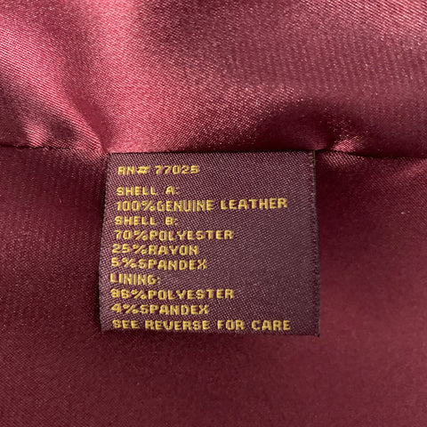 HAL RUBENSTEIN Size M Burgundy Leather Jacket Blazer
