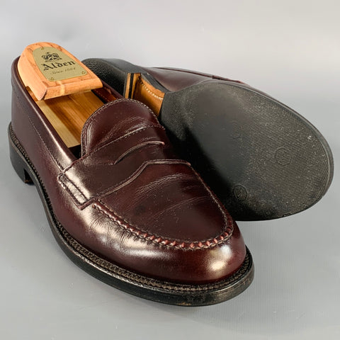 ALDEN Size 6.5 Brown Leather Penny Loafers