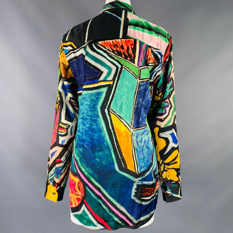 PAUL SMITH Size M Multi Color Viscose Print Button Up Shirt