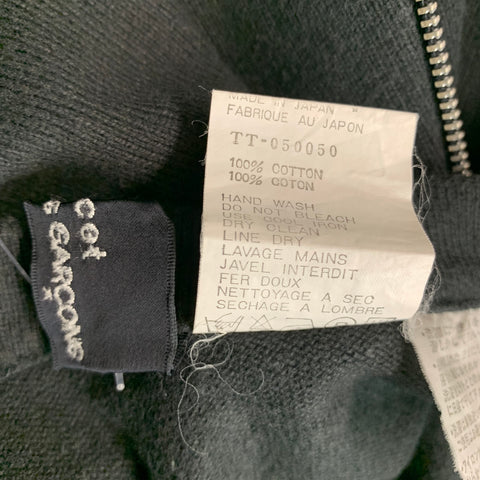 COMME des GARCONS Size M Black Wool Knit Zip Up Skirt