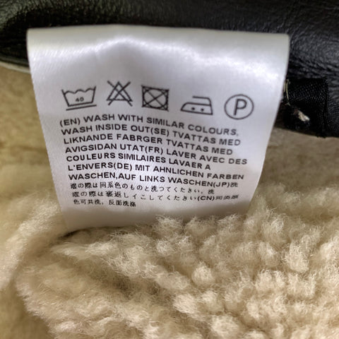 ACNE STUDIOS Size XL Brown Cream Leather Jacket