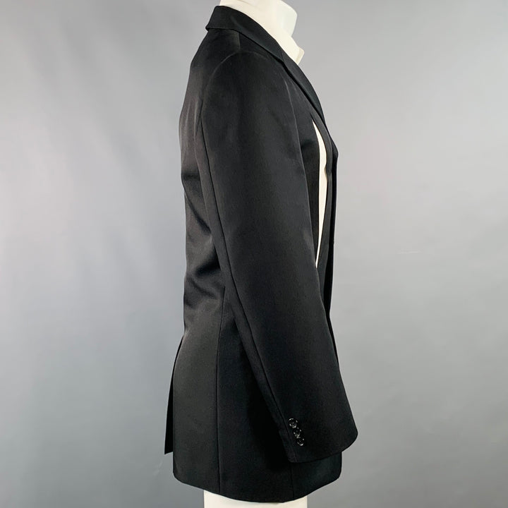 COMME des GARCONS HOMME PLUS AD2024 Size M Black Twill Wool Cutout Sport Coat