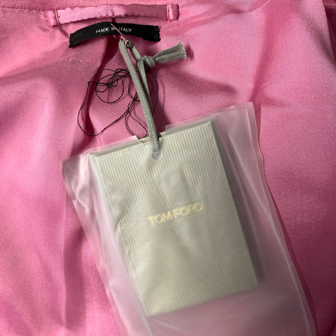 TOM FORD Size S Pink Shiny Acetate Viscose Peak Lapel Blazer
