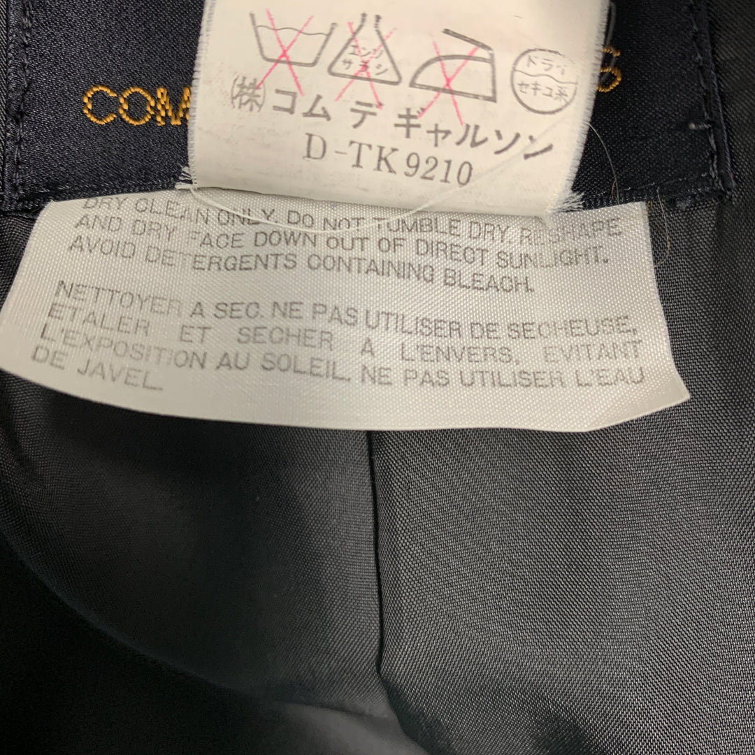 COMME des GARCONS 1980s Size S Black Wool Peak Lapel Blazer