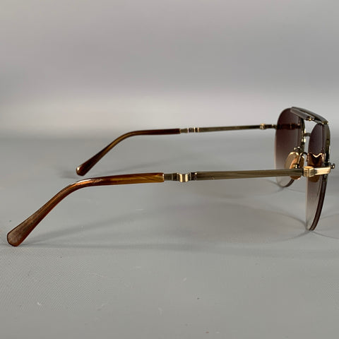 MR LEIGHT Brown Gold Sunglasses & Eyewear