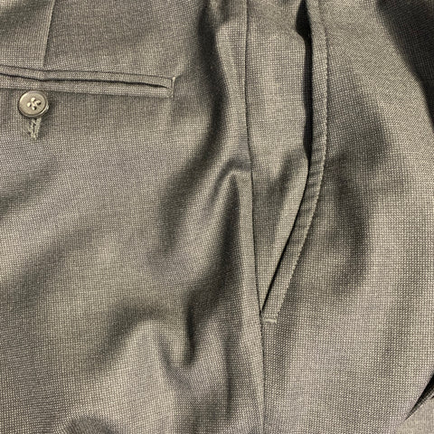 BROOKS BROTHERS Size 41 Regular Grey Charcoal Wool Regent Fit Notch Lapel Suit