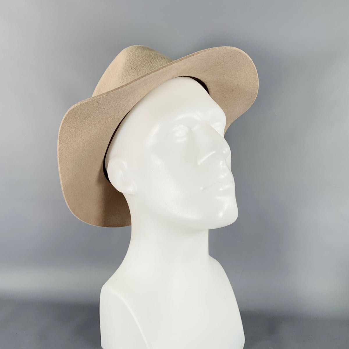 BRIXTON Size M Taupe Wool Felt Fedora Hat – Sui Generis 