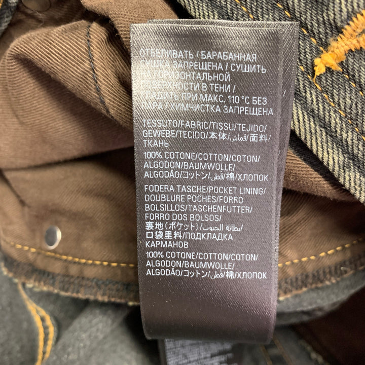 BALENCIAGA Size XS Indigo Cotton Wide Leg Jeans