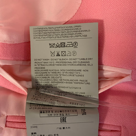TOM FORD Size 36 Pink Mohair Wool Peak Lapel Sport Coat