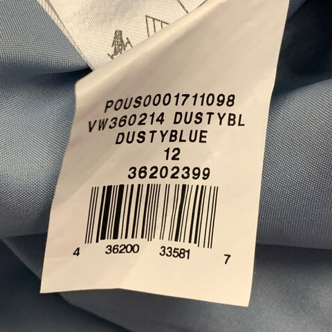 VERA WANG Size 12 Dusty Blue Polyester Halter Long Evening Gown