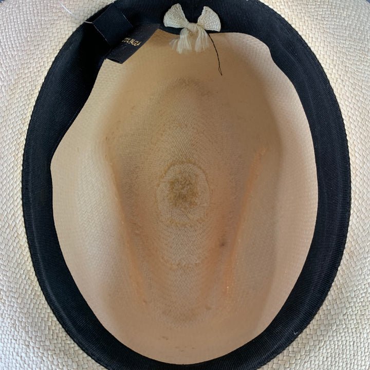 BARNEY'S NEW YORK Size S Beige Taupe Woven Straw Fedora