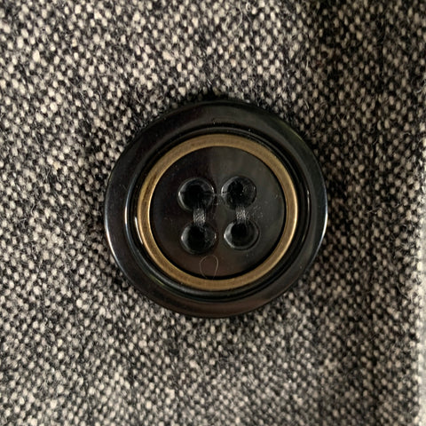DOLCE & GABBANA Size 8 Grey Black Wool Blend Stripe Blazer