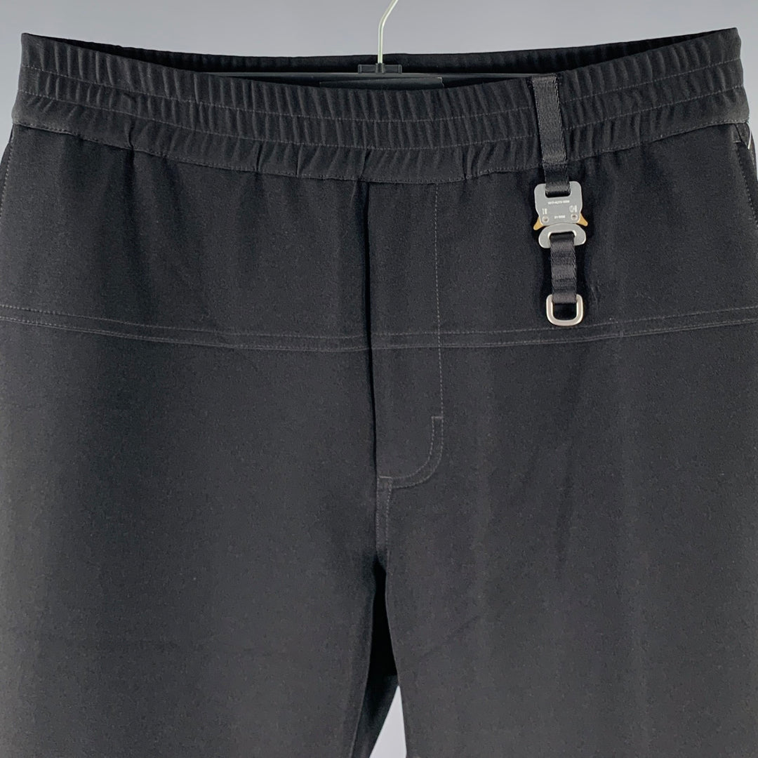 1017 ALYX 9SM Size M Black Polyester Blend Elastic Waistband Casual Pants