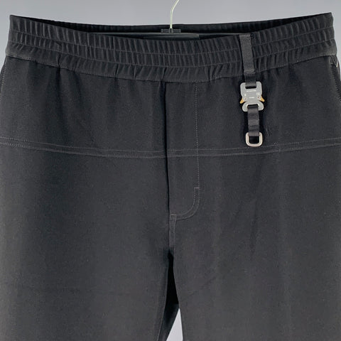 1017 ALYX 9SM Size M Black Polyester Blend Elastic Waistband Casual Pants