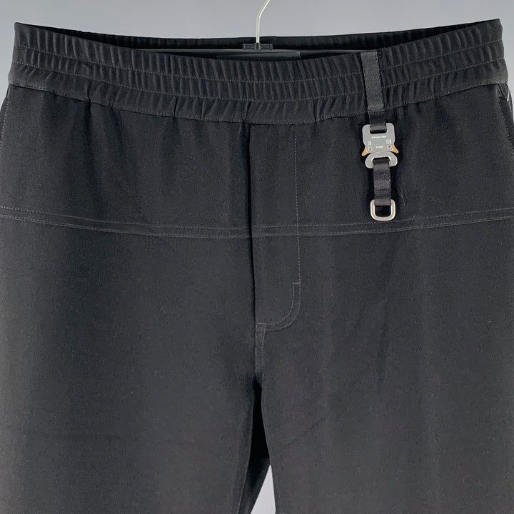 1017 ALYX 9SM Size M Black Polyester Blend Elastic Waistband Casual Pants