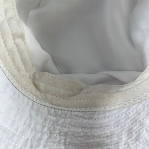 JACQUEMUS Chapeau en Coton Blanc Argenté à Bords Francs
