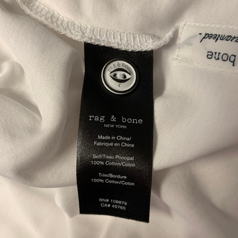 RAG & BONE Size S White Cotton Polo