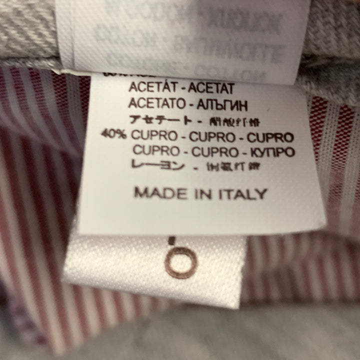 BRUNELLO CUCINELLI Size 32 Grey Heather Wool Flat Front Button Fly Dress Pants
