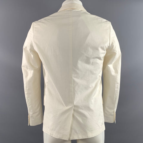 GIVENCHY Chest Size 34 White Off White Cotton Sport Coat