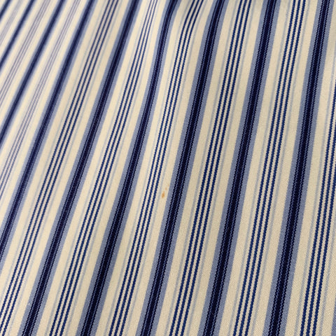 SANDRO Size S Blue White Cotton Stripe High Collar Casual Top
