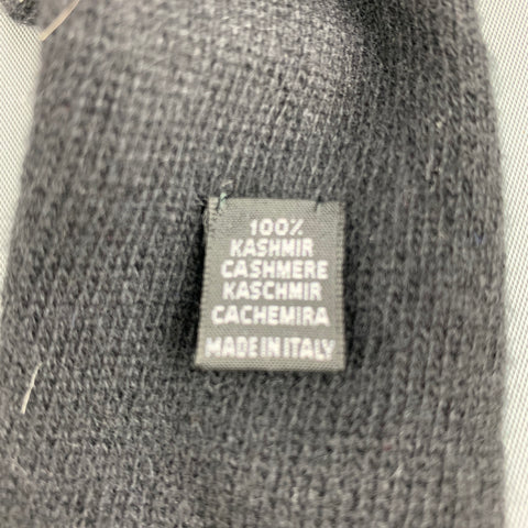 JOHN VARVATOS Black Grey Cashmere Knitt Tie