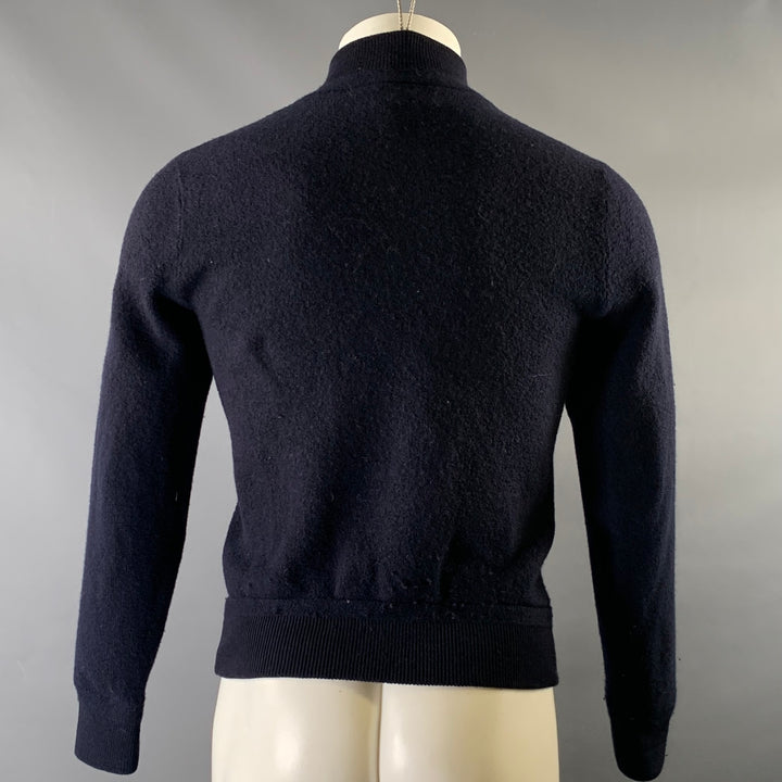 WALLACE & BARNES Size S Navy Merino Wool Bomber Jacket